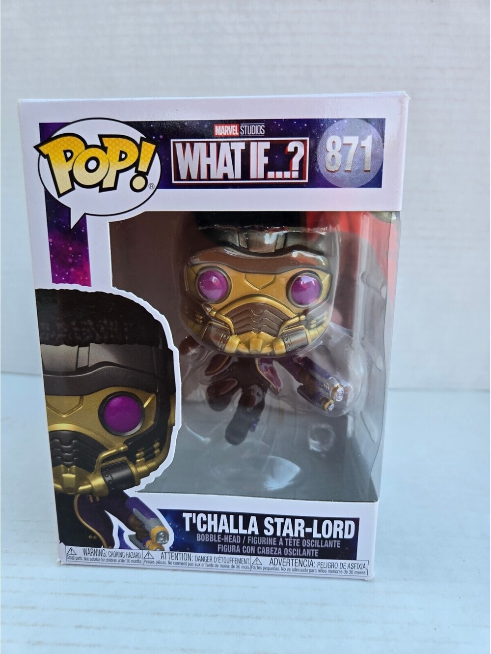Funko Pop! Marvel What If...? T'Challa Star-Lord #871 Collectible Figure